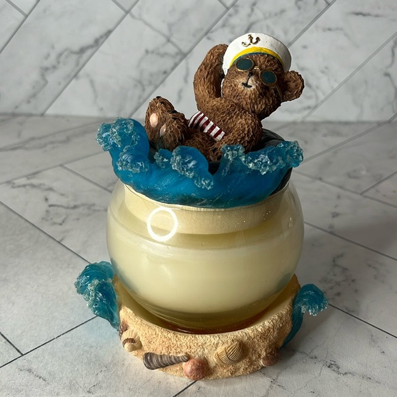 Canopy Club Other - NWT Canopy Club Sailor Bear Candle with Topper Waves Starfish New Box Gift